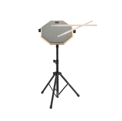 12" Mute Drum Practice Pad Black Stand optionl Drum Stool and Sticks