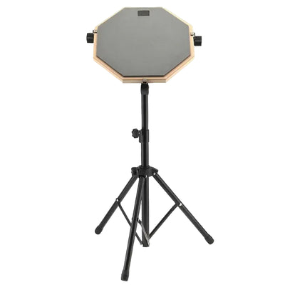 12" Mute Drum Practice Pad Black Stand optionl Drum Stool and Sticks