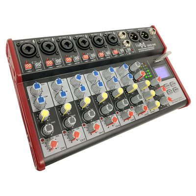 E-Lektron SE-8 Live Audio Mixer 8 Channel Mixer incl. USB Bluetooth Soundcard Phantom Power