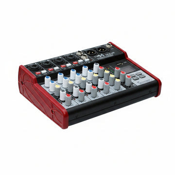 6 Channel Audio Mixer incl. USB Bluetooth Soundcard Phantom Power