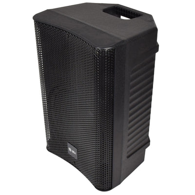 QTX Quest-10SM 10" Active PA Speaker Pair & Dual UHF Microphone Set | 1200W