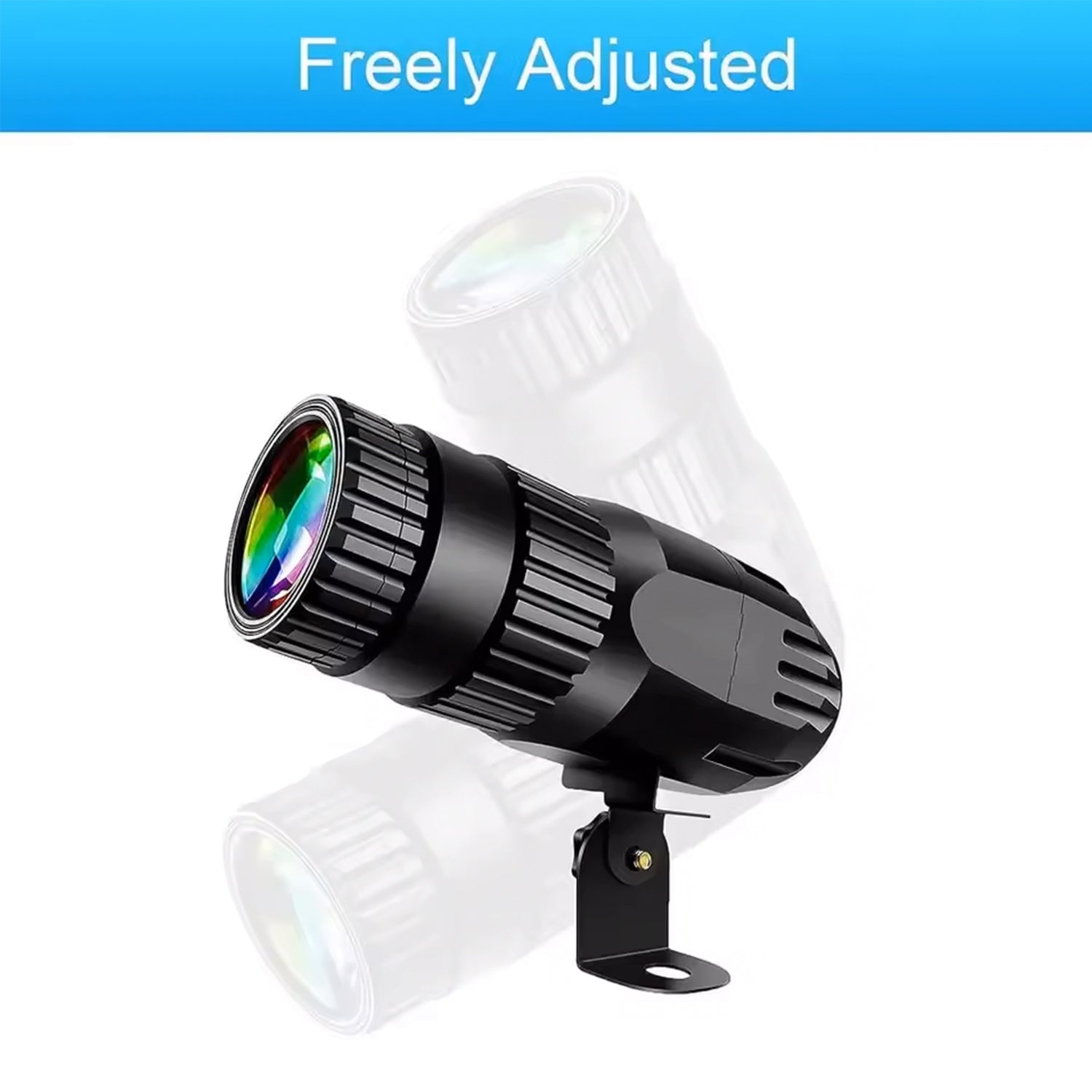 CR Lite 10W 4 in 1 RGBW Multicolor LED Spotlight with control for Mirror Ball