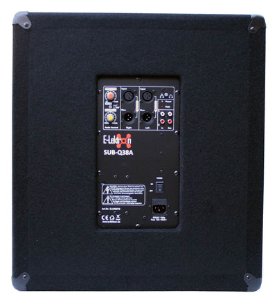 QTX Quadmix 555 2960W Active 2.2 PA System Bundle| Dual 15“ Sub, 15”Top, Mixer, Poles