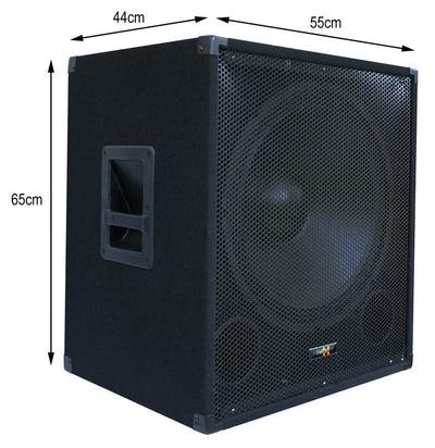 2x 18" inch Active PA 1000W Subwoofer for DJ Party Club