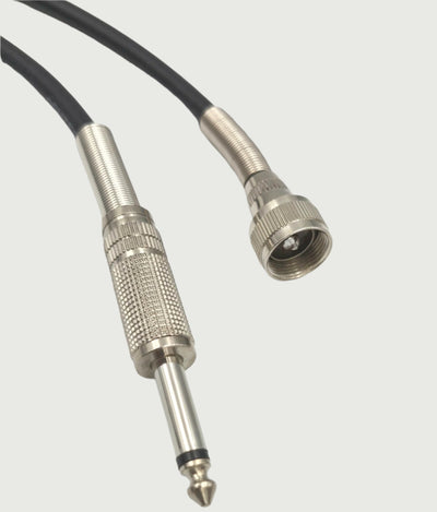 Vintage Microphone Cable Mic Cord Screw-On Connector to 1/4 jack