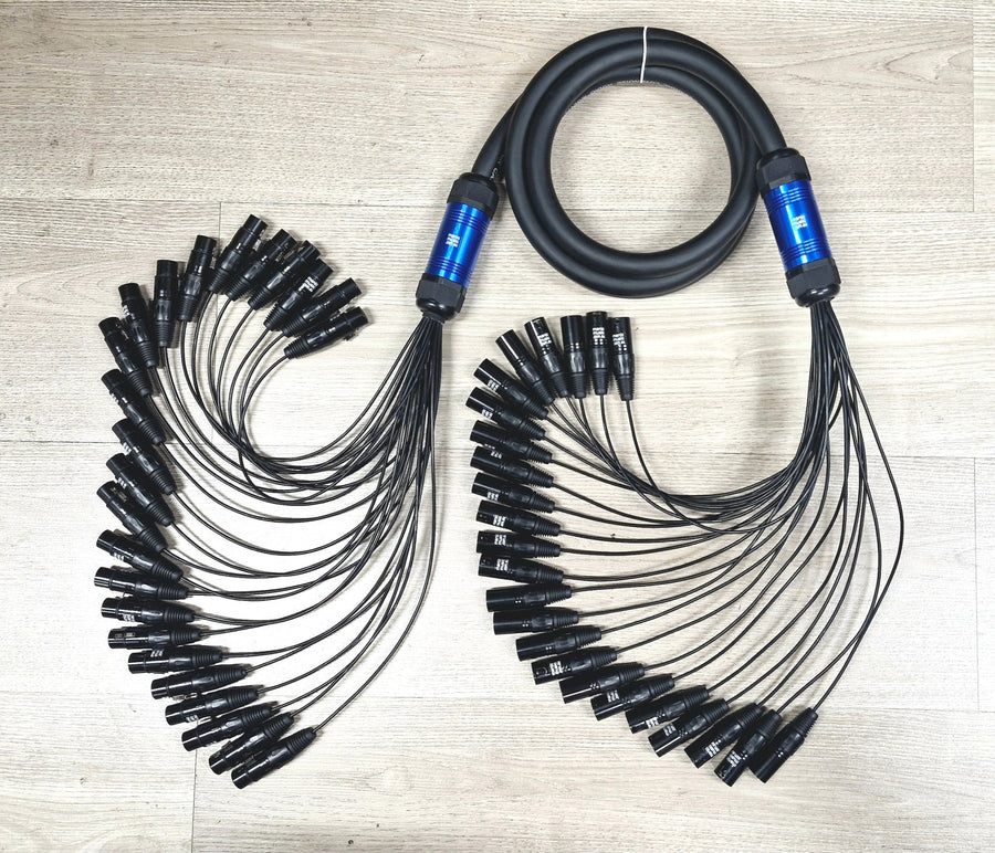 Multicore Snake Cable 2 4 6 8 12 16 24 32 Channels with various Jack combinations Male Female XLR 1/4" Mono Stereo