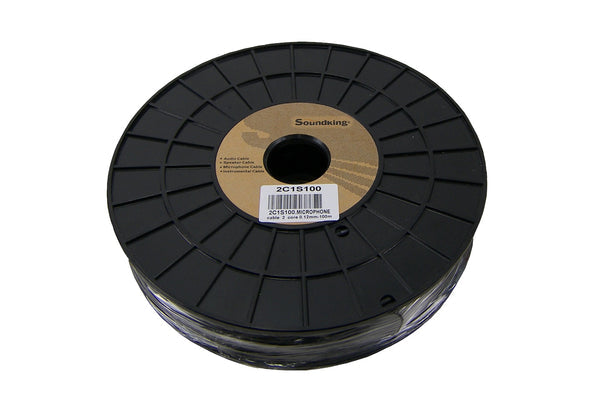 Sound King 2C1S100 - Signal lead 2 core  - 100m