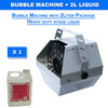 Bubble Machine for Parties Wedding DJ's Kids or Shows + 2L Liquid