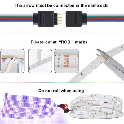 Bluetooth 10m 5050 RGB Chip 300 LEDs Music Strip Decoration Waterproof Lights 40 Key IR Controller With Power Supply