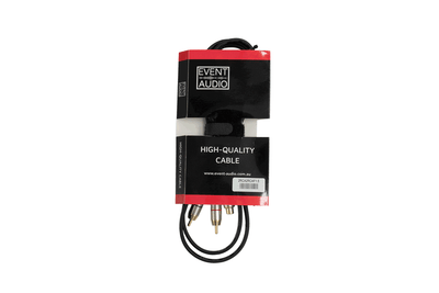 Event Lighting 2RCA2RCAF1.5EL - 1.5m 2x RCA Male to Female Signal Lead - Red and Black Ring
