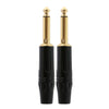 1/4" Silent Jack Plug 6.35mm Gold Plated for Guitar Lead cable