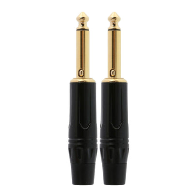 1/4" Silent Jack Plug 6.35mm Gold Plated for Guitar Lead cable