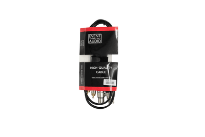 Event Lighting 2XLRF2RCA1.5EL - 1.5m 2x XLR 3 Pin Female to 2x RCA Male Signal Lead - Red and Black Ring