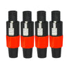 Speakon Jack for Speaker Lead PA Cable Chord 2 or 4 Pole Connector Orange or Blue