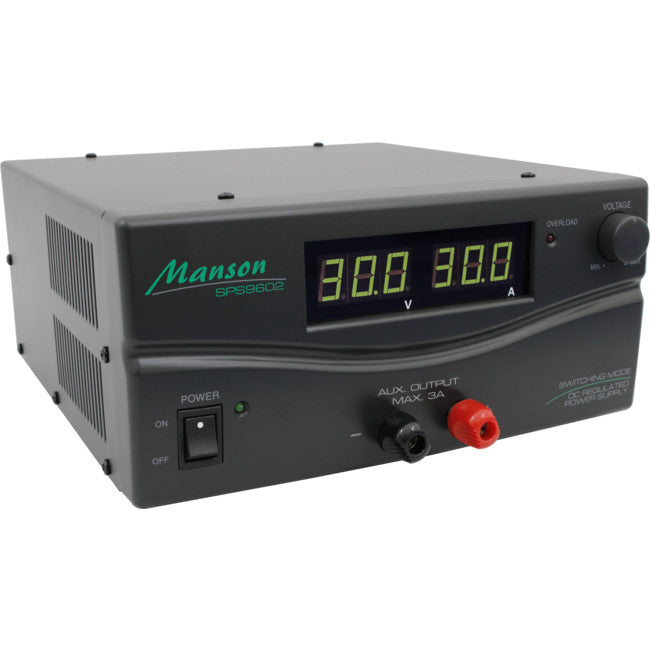SPS9602G 1-30V 30A DC POWER SUPPLY SWITCHMODE BENCH TOP DARK GREY MANSON SPS9602