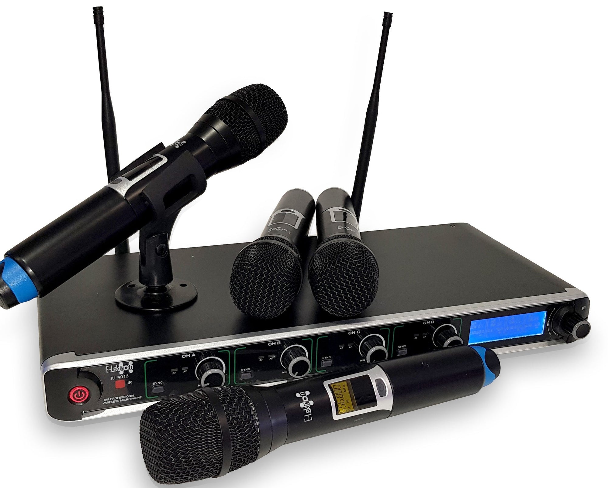 UF-1095 Dynamic Digital 400 Channels UHF Wireless Tuneable 4 Handheld Microphone System