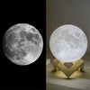 CR Lite 20cm Large Moon Lamp 16 Colour Night Light Home Decoration With Brightness Adjust Touch And Remote Control With Wooden Base