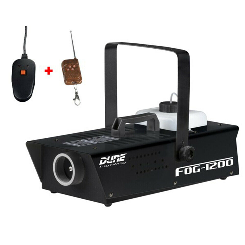 DL 1200w Fog Smoke Machine With Wired And Wireless Remote Control + 2L Liquid