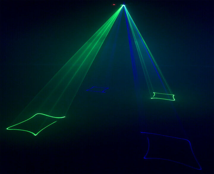 CR Compact Cyan 150mw Laser Disco Light Party Set + 400w Smoke Machine + 1L Liquid