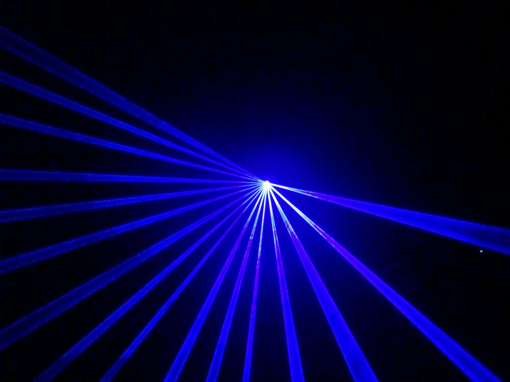 CR Compact Blue 500mw Laser Disco Light Party Set 400w Smoke Machine + 1L Liquid