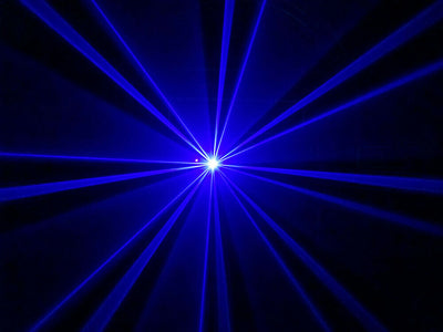 CR Compact Blue 500mw Laser Disco Light Party Set 400w Smoke Machine + 1L Liquid