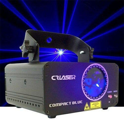 CR Compact Blue 500mw Laser Disco Light Party Set 400w Smoke Machine + 1L Liquid