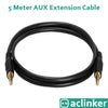 ACL 5.0 Meter 3.5mm AUX Male To Male Stereo Audio Cable Auxiliary Headphones Cord MP3 PC