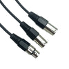 XLR Splitter Cable 3 Pin XLR Female to Dual XLR Male Patch Y Cable Balanced Microphone Splitter Cord Audio Adaptor 6 M