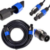 Audio Speakon Cable 12 Guang AWG Patch Cords Professional DJ Speaker Cables Black Wire 10 meters