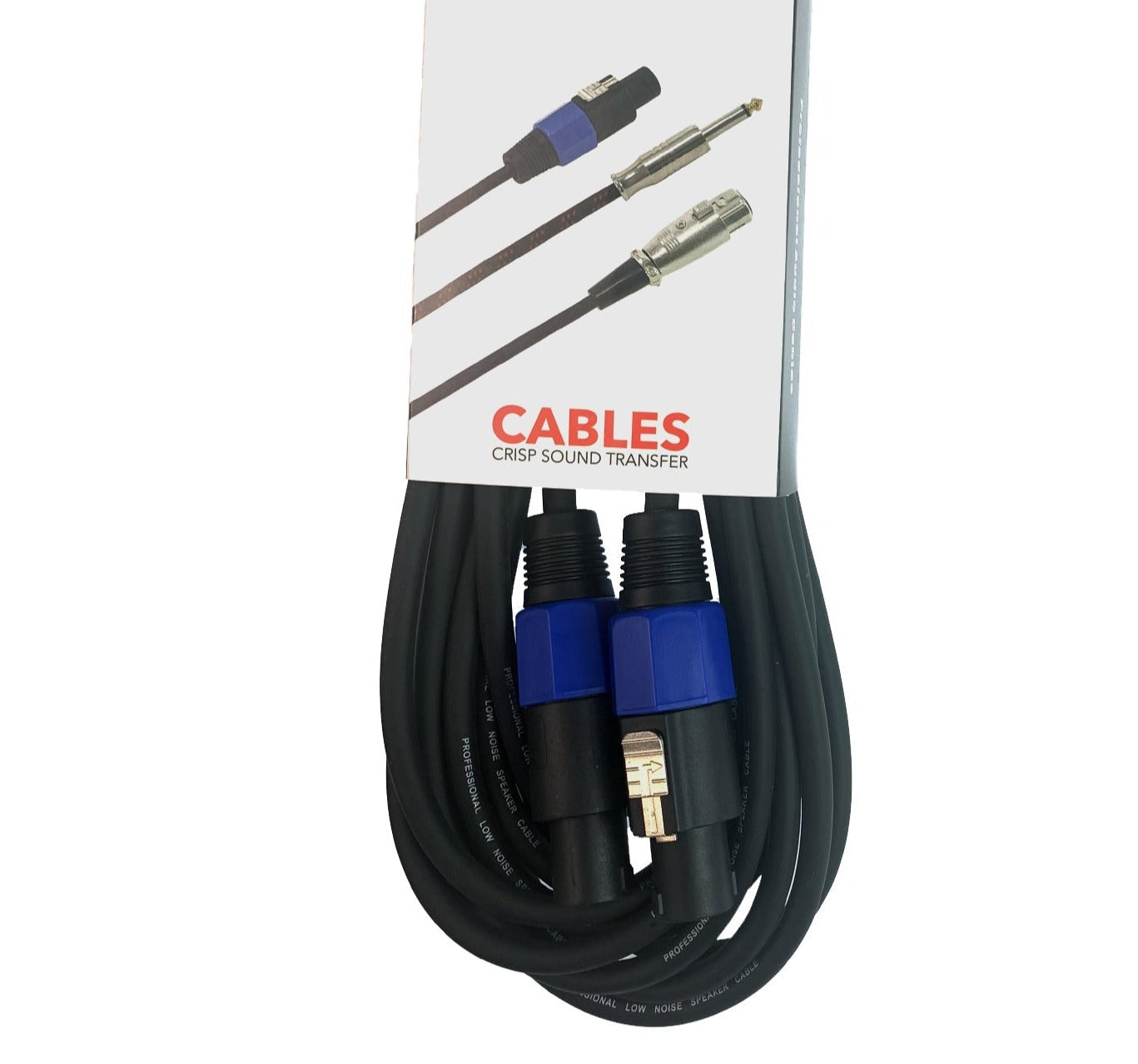 Audio Speakon Cable 13 Guage AWG Patch Cords Professional DJ Speaker Cables Black Wire 15 meters