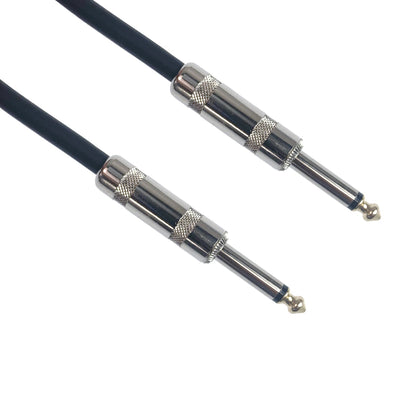 6.35mm TS 1/4 Inch Jack to 1/4 Inch Jack Audio Guitar Instrument Patch Cable for E-Piano Saxophone Bass Keyboard 6 Meters