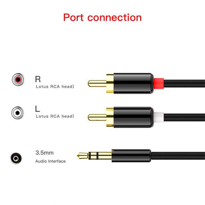 ACL 1.5 Meter 3.5mm To 2RCA Audio Auxiliary Adapter Stereo Splitter Cable AUX RCA Y Cord For Smartphone Speakers Tablet HDTV MP3 Player