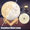 CR Lite 20cm Large Moon Lamp 16 Colour Night Light Home Decoration With Brightness Adjust Touch And Remote Control With Wooden Base