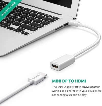 Mini Display Port Dp Thunderbolt to Hdmi Adapter White for Macbook Pro Air Mac Imac Surfacebook Pro 4k