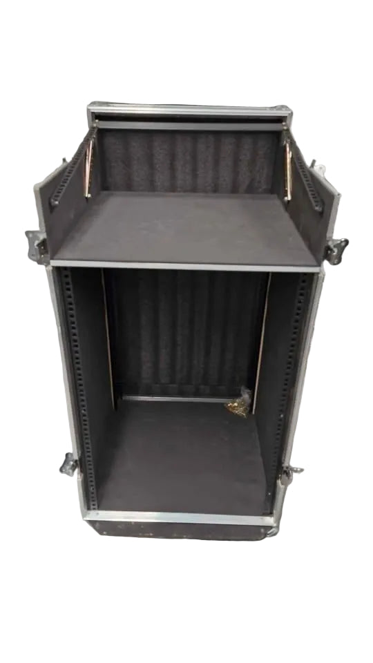 DJ Portable Road Case 16RU Mixer Amp Desk Mobile Work Station or Stall