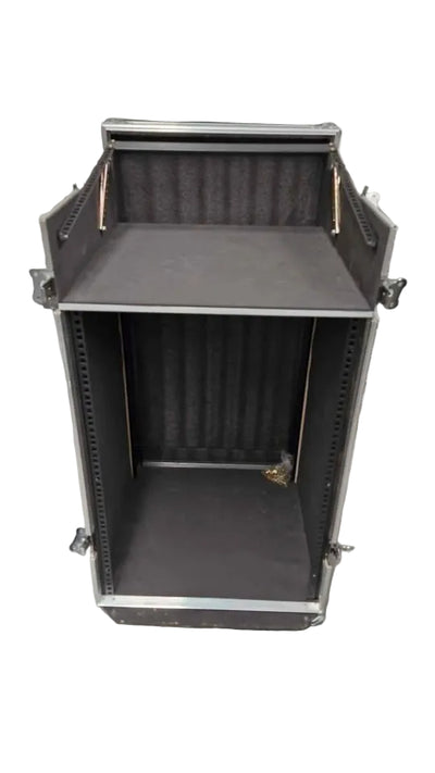 DJ Portable Road Case 16RU Mixer Amp Desk Mobile Work Station or Stall