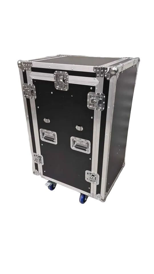DJ Portable Road Case 16RU Mixer Amp Desk Mobile Work Station or Stall
