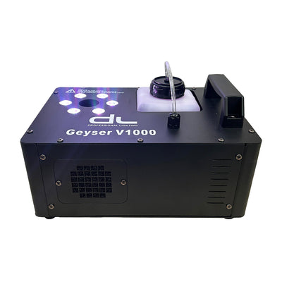 DL Geyser Vertical 1000W Tri-color RGB LED with Fluid Sensor Fog Machine come with Wireless Remote Control