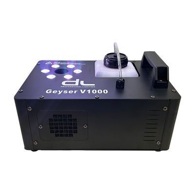 1000w Vertical Geyser Tri-colour RGB LED With Fluid Sensor Fog Machine + Wireless Remote Control + 2L Liquid