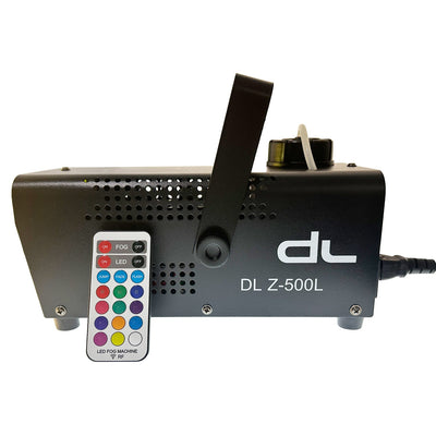 DL 500 Watt 18W RGB LED Fog Machine Smoke Machine with Wireless Controller for Stage Disco Halloween and Weddings