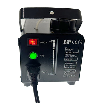 DL 500 Watt 18W RGB LED Fog Machine Smoke Machine with Wireless Controller for Stage Disco Halloween and Weddings