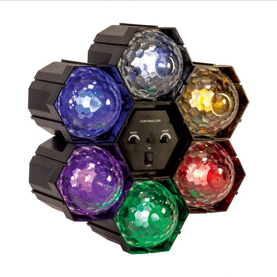 CR Lite 6-way LED Light Crystal Running Ball for Home Party Light Effect Sound Mode
