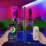 CORNER FLOOR LAMP RGB DREAM LED 120CM TALL SMART APP AND REMOTE CONTROL MUSIC SYNC RGB COLOR CHANGING LAMP