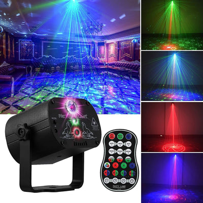 15″ Inch Portable Speaker Laser Light Party Set W/ Battery Bluetooth Sound System 2 Mics Disco Light