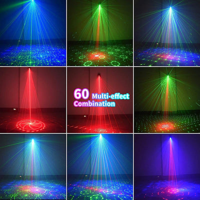 15″ Inch Portable Speaker Laser Light Party Set W/ Battery Bluetooth Sound System 2 Mics Disco Light