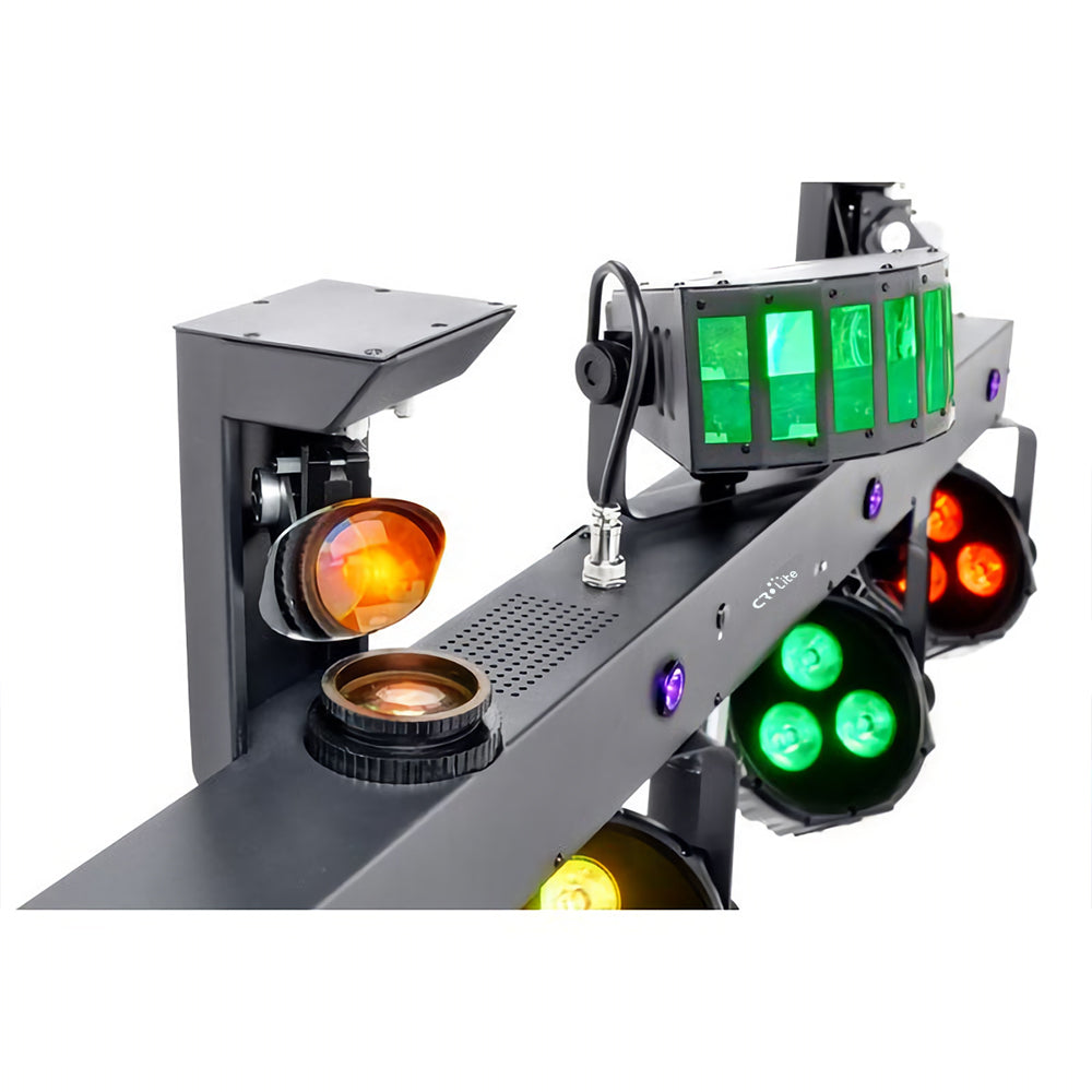 CR Lite Magik Scan Bar with Derby Par can Moving Scanner Wireless footswitch Controller Stand and Carry bag