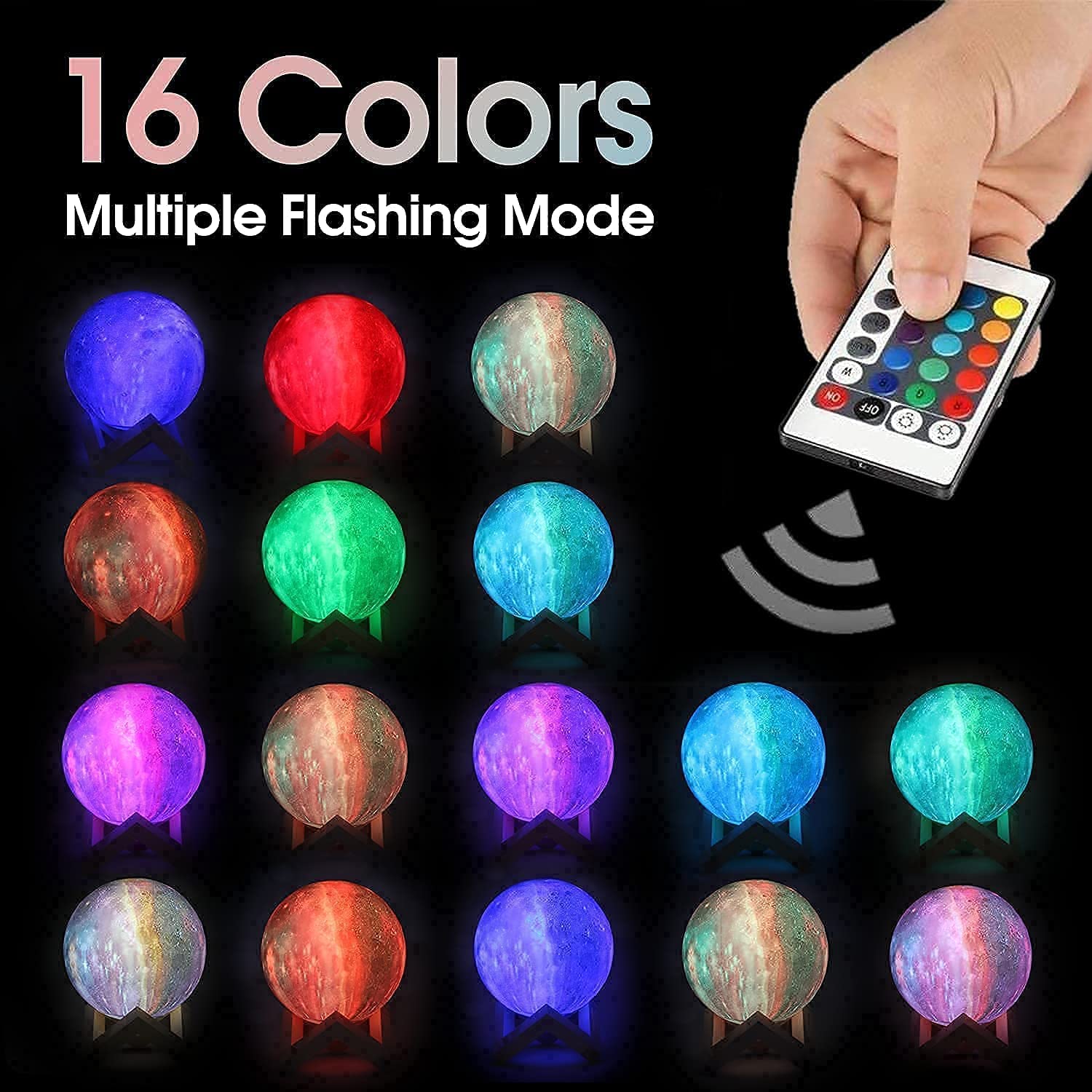 CR Lite 20 CM Large Galaxy Night Light With Touch And Remote Control 16 Colours