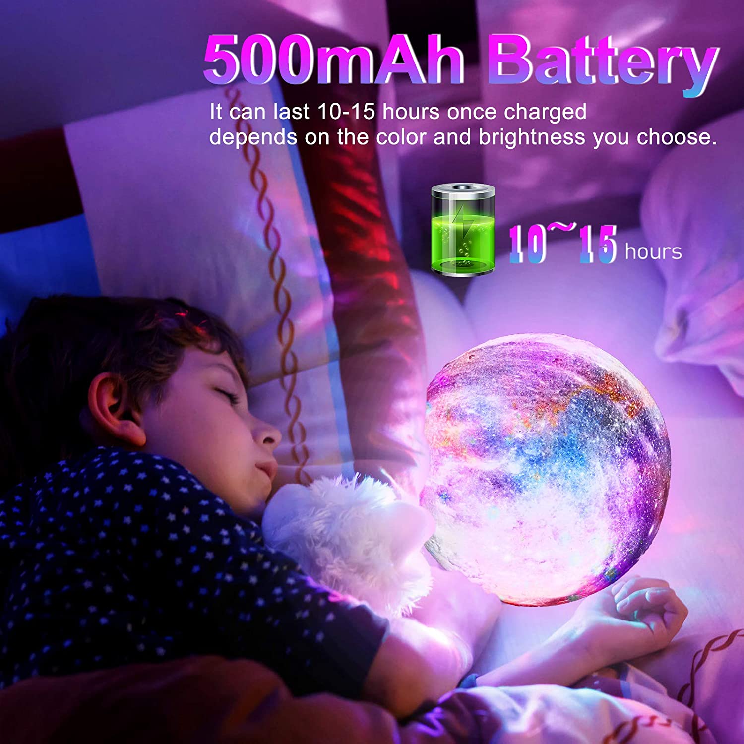 CR Lite 20 CM Large Galaxy Night Light With Touch And Remote Control 16 Colours