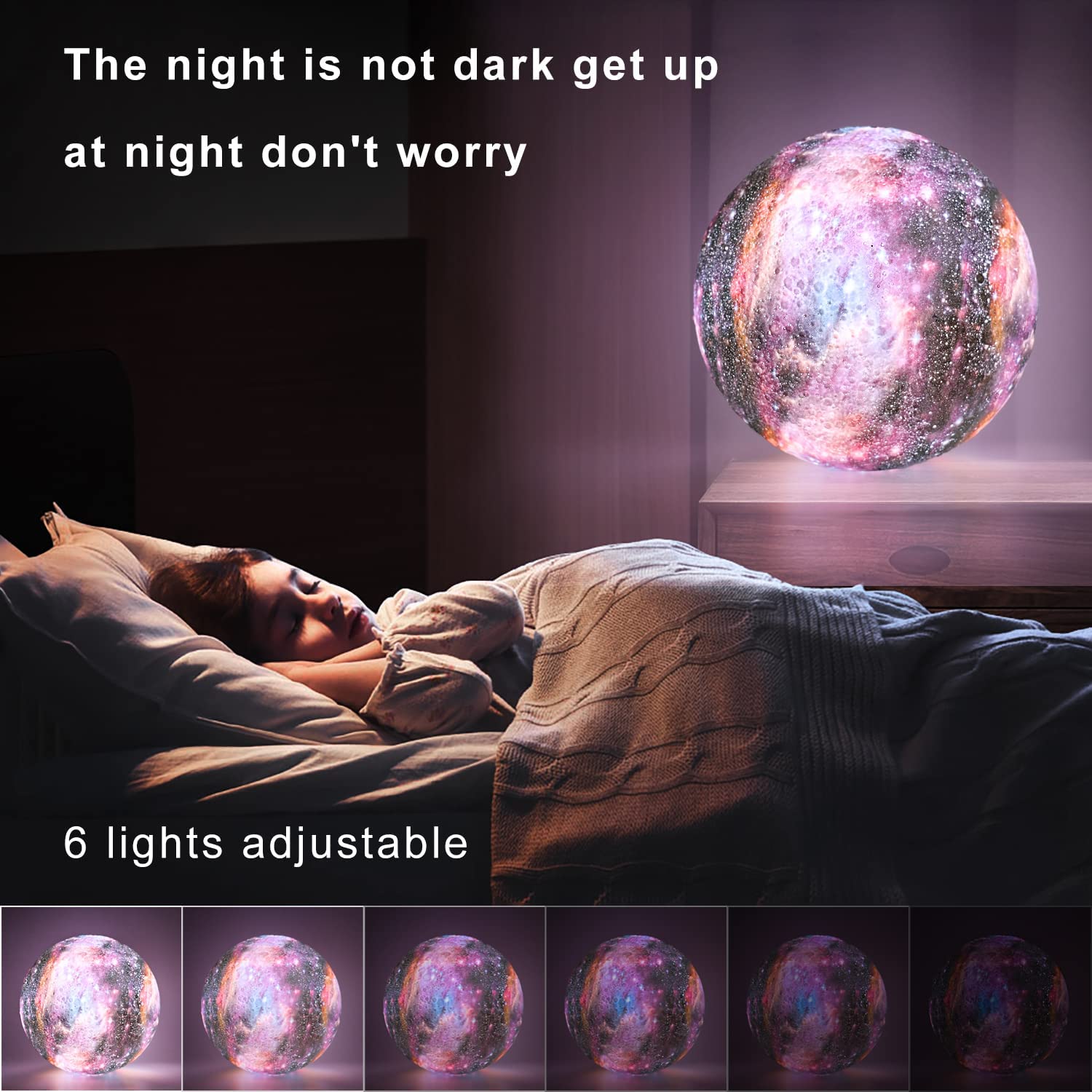 CR Lite 20 CM Large Galaxy Night Light With Touch And Remote Control 16 Colours