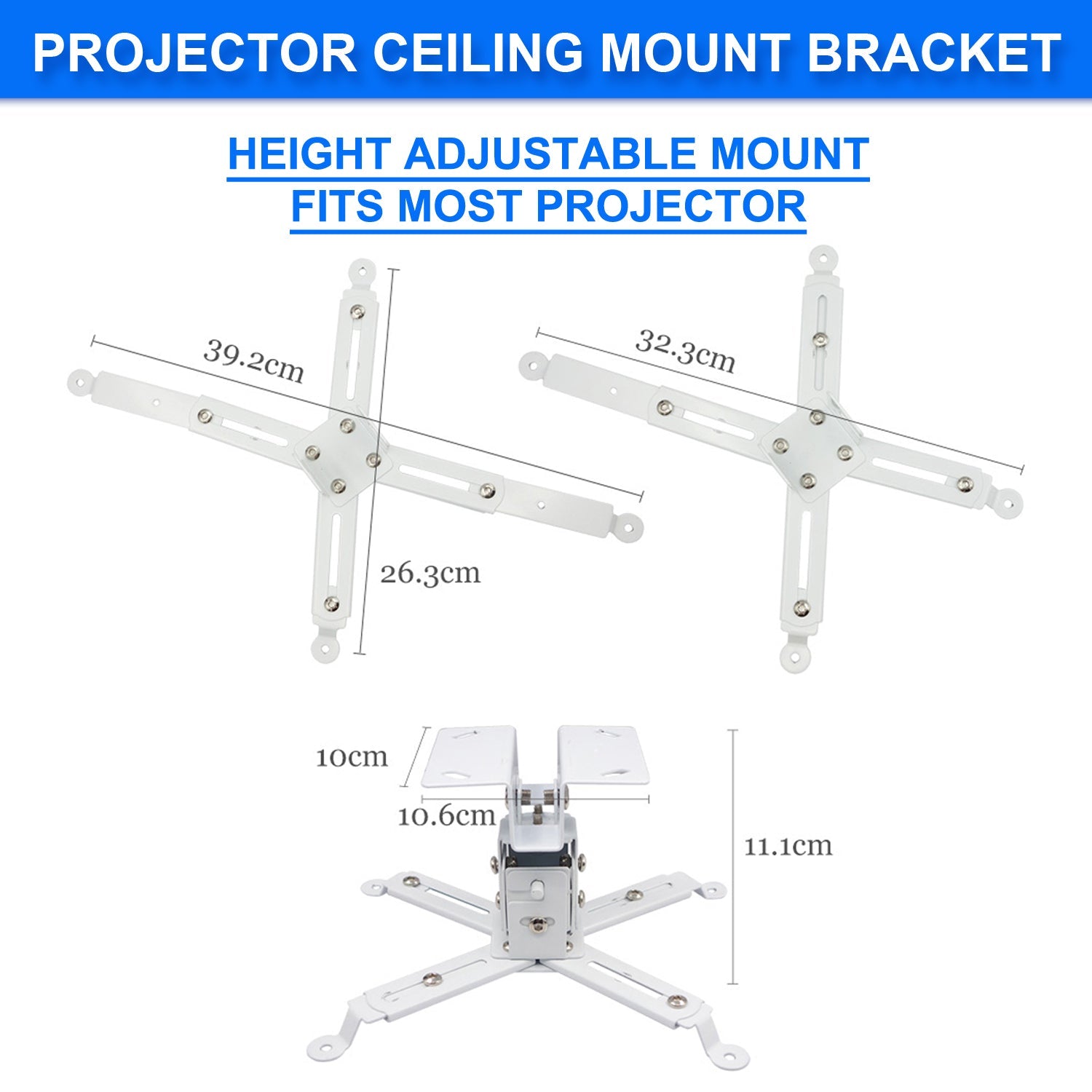 Adjustable LCD LED DLP Projector Bracket Ceiling Wall Tilt Mount Extension BAR